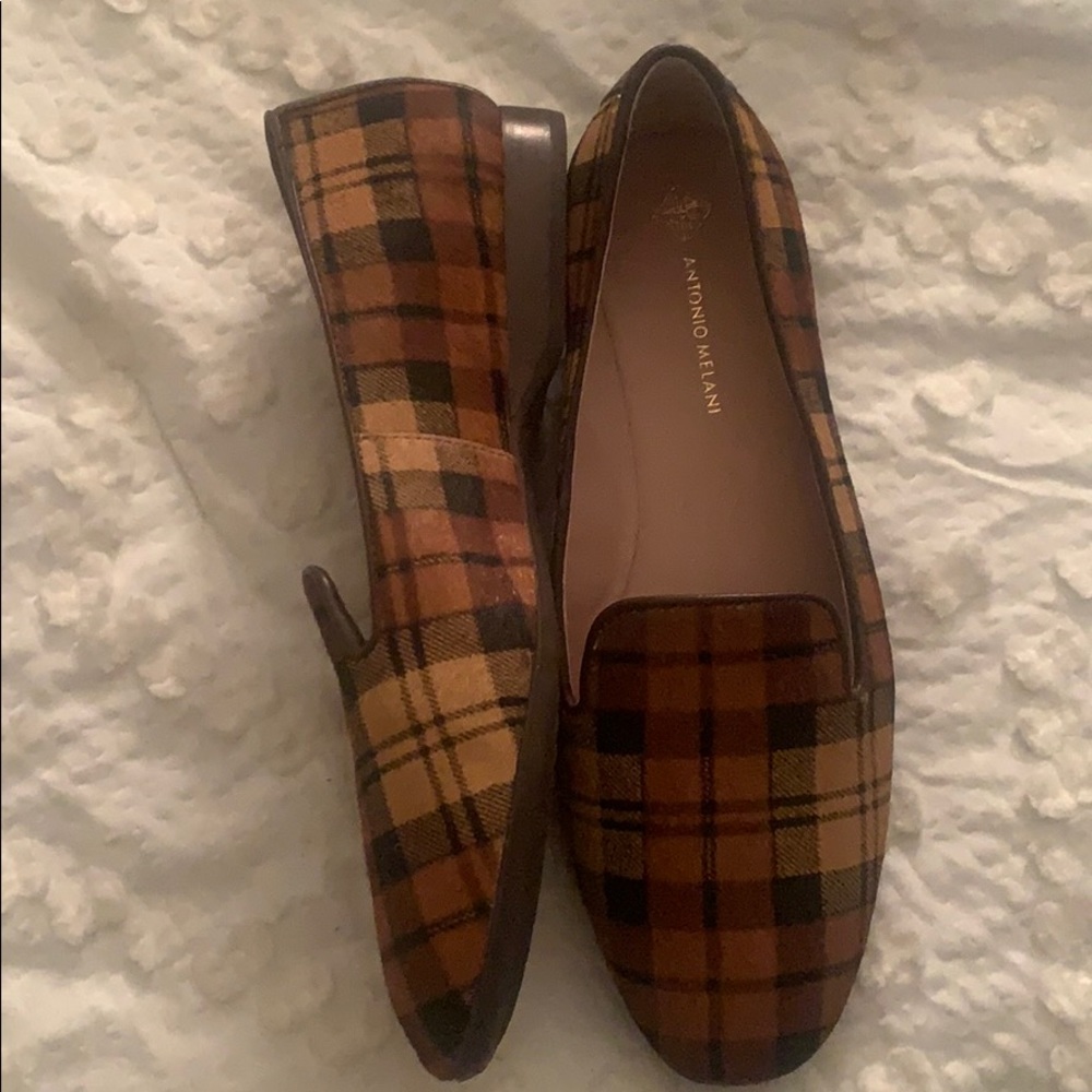 Antonio Melani Plaid Flats